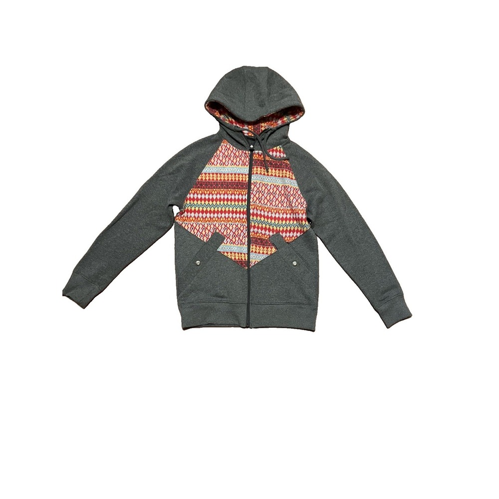 Iuter Cotton Full Zip Hoodie Aztek 100% Cotton Hiking Weekend Cozy Fall Size M